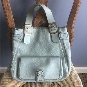 Michael Kors leather light blue leather purse